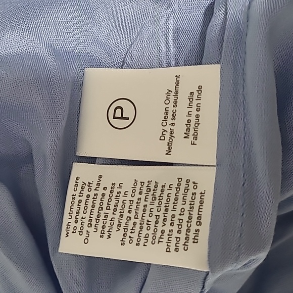 NWOT HEMANT AND NANDITA Mila Floral Blue Pink Tiered Maxi Skirt Small - Picture 7 of 7